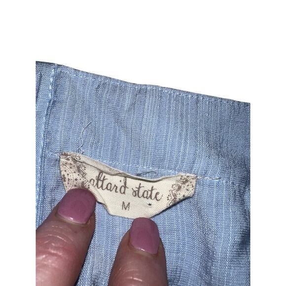 Altar’d State Mini Sundress Tiered Button detail down back Ruffles Blue Medium - Picture 4 of 8